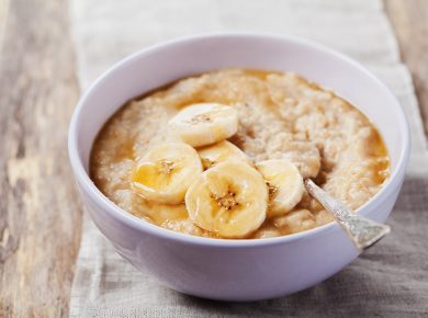 Basisches Frühstück: Hirsebrei mit Banane