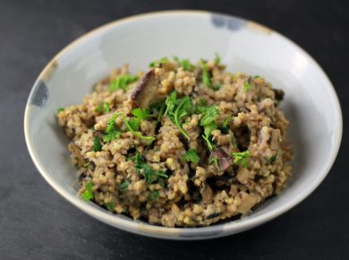 Buchweizen Risotto mit Pilzen (Glutenfrei & vegan)