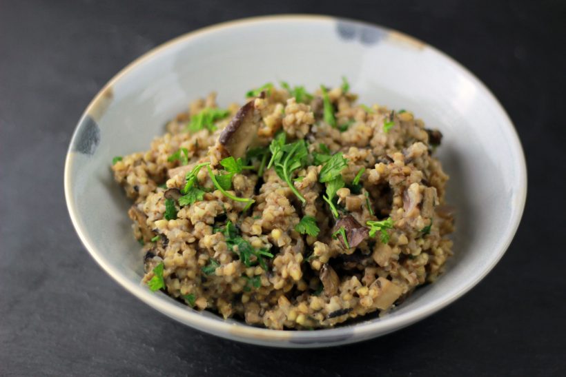 Buchweizen Risotto mit Pilzen (Glutenfrei & vegan)