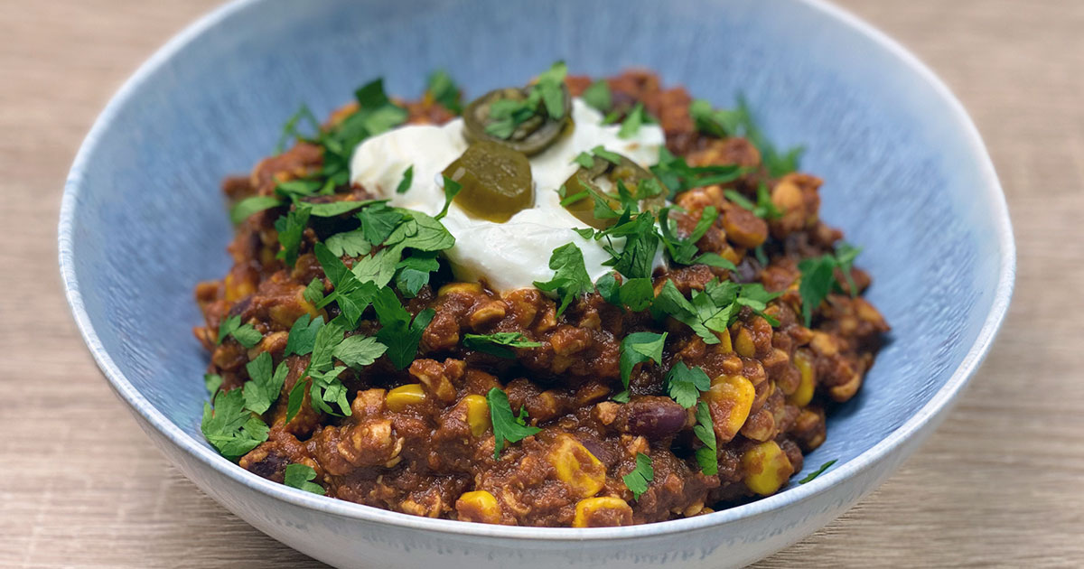 Chili sin Carne mit Tempeh (vegan) • Healthy Rockstar