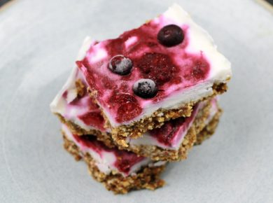 Joghurt Granola Frühstücks Bars (HCLF & vegan)