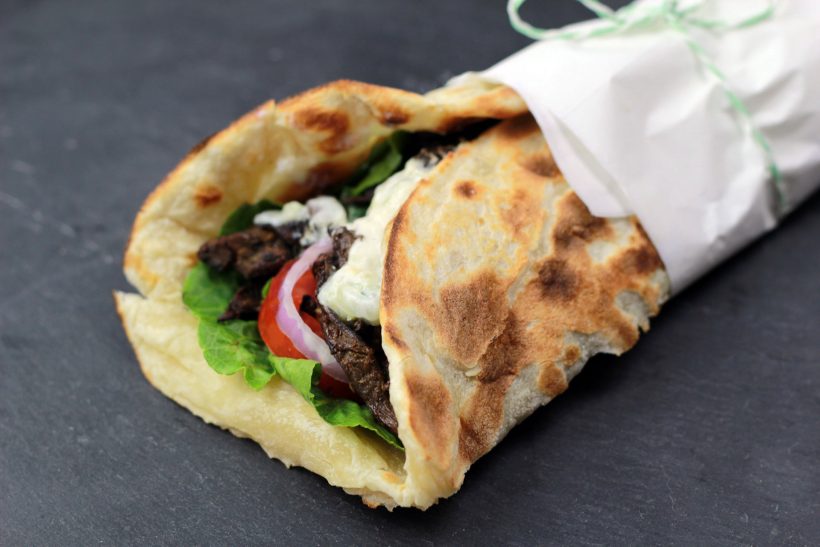 Pilz Gyros Wraps (HCLF & vegan)