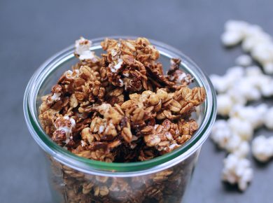 Popcorn Granola ohne Öl (HCLF & vegan)